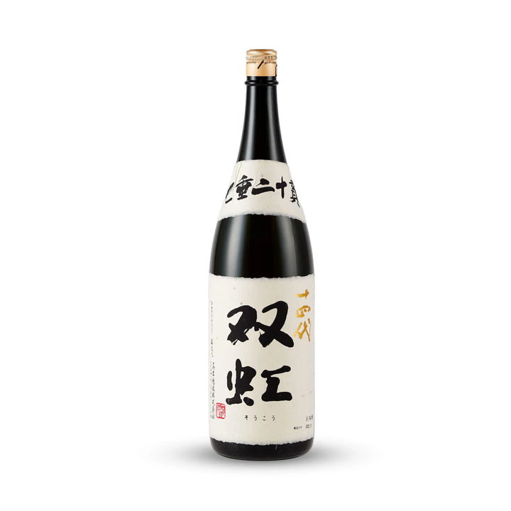 Juyondai Soukou (Double Rainbow) Daiginjo Sake (Japanese Rice Wine) Front View. Authentic from TRIPLEMERI LIQUOR STORE.